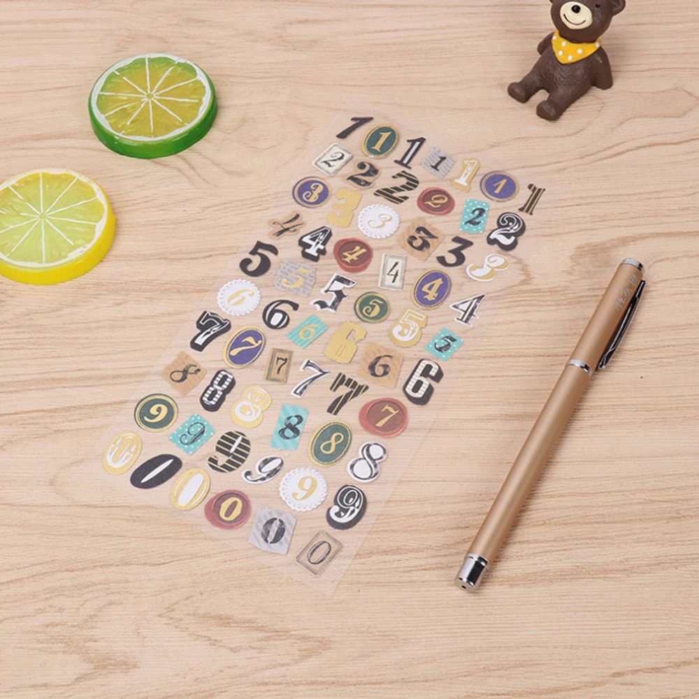 Miếng dán trang trí sổ tay/album hình chữ cái tiếng anh dễ thương DIY ELEGANT81