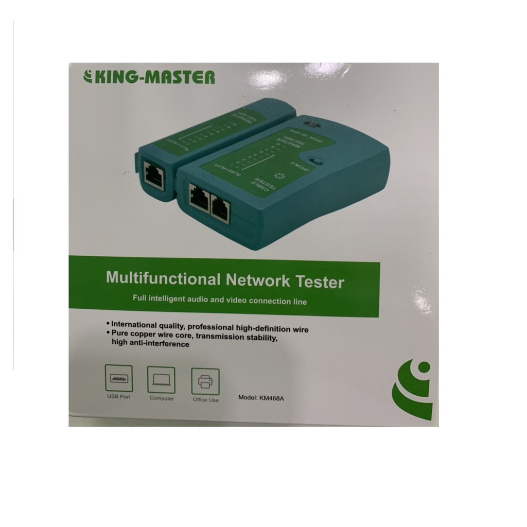 Bộ test kiểm tra tín hiệu dây mạng RJ45 RJ11 RJ12 Kingmaster KM 468A