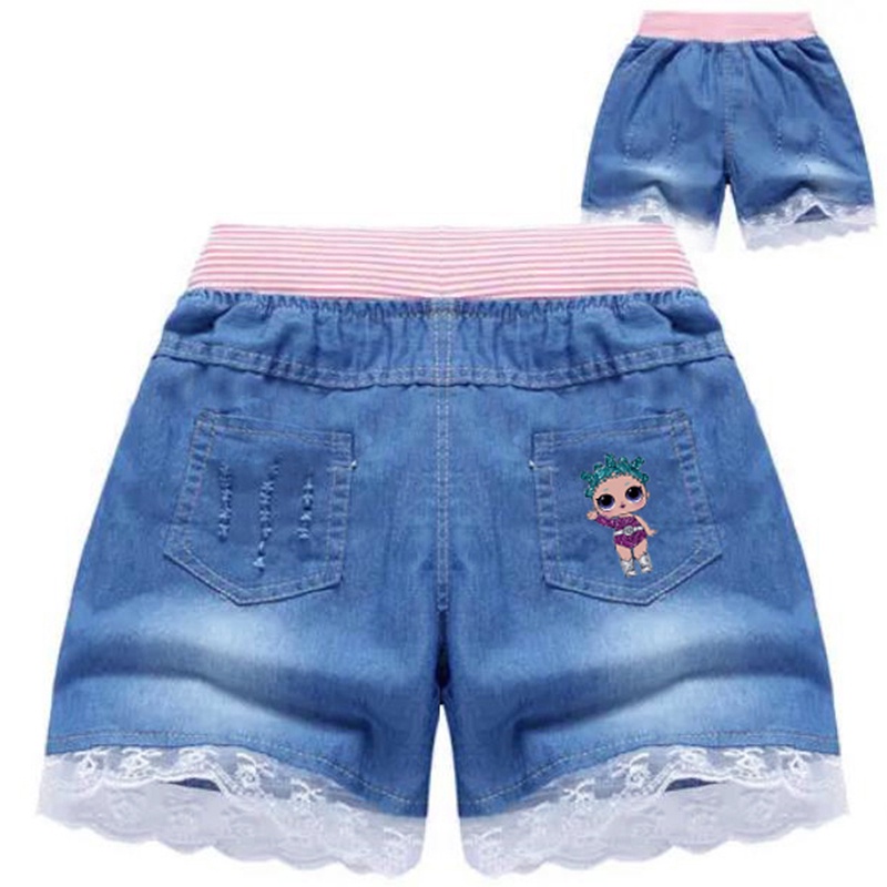 Quần Short Jeans Thời Trang Cho Bé Gái 2-12 Tuổi
