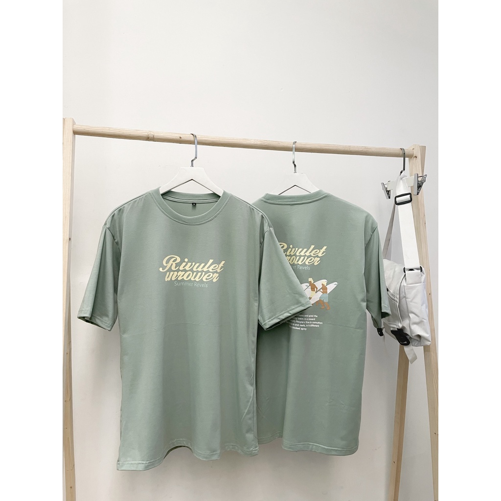 Áo Thun tay lỡ in Rivulet Nam Nữ Unisex cổ tròn, áo phông ngắn tay Boin shop không cổ ảnh thật, không nhăn, k ra màu