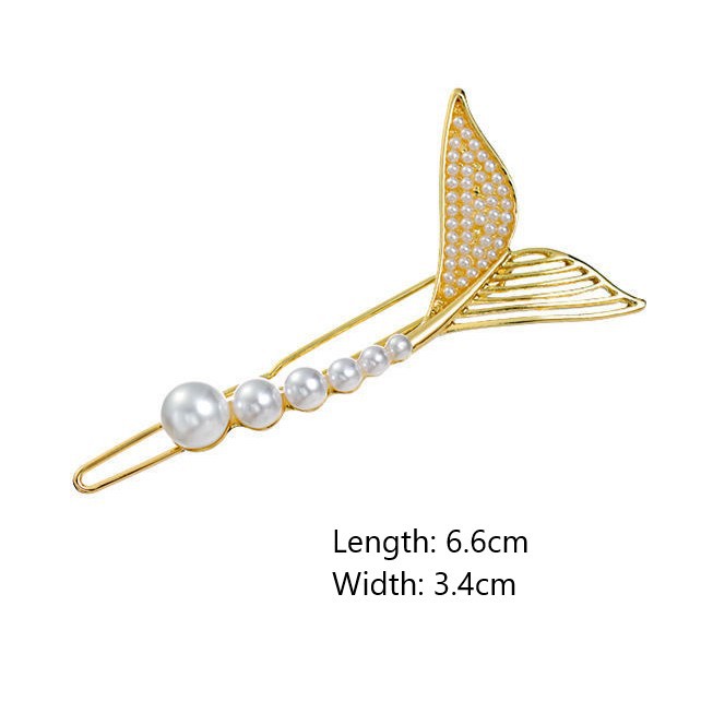 Kẹp Tóc Đuôi Nàng Tiên Cá Đính Ngọc Trai Phong Cách Hàn Quốc