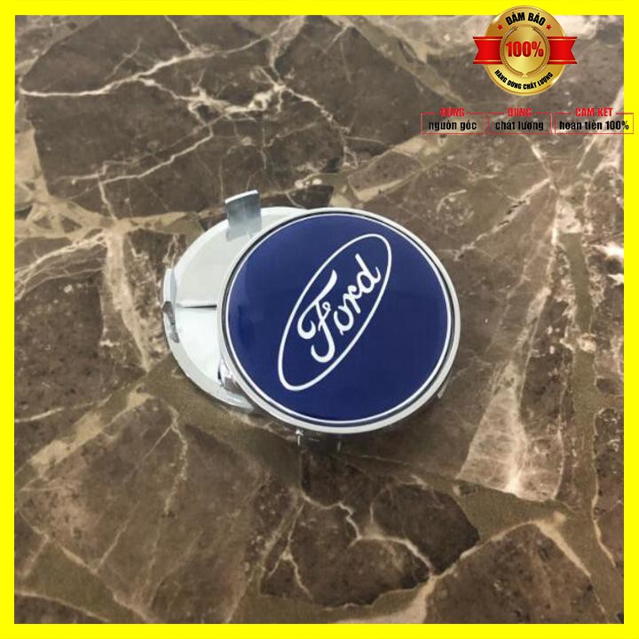 Logo chụp mâm bánh xe ô tô FORD cao cấp đường kính 68mm - 01 chiếc