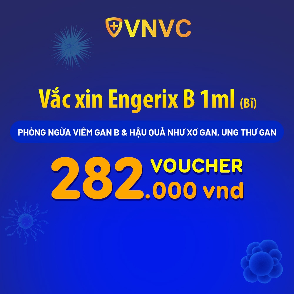 Toàn quốc [Voucher giấy] Voucher vắc xin Engerix B 1ml (Bỉ) tại VNVC phòng bệnh viêm gan B
