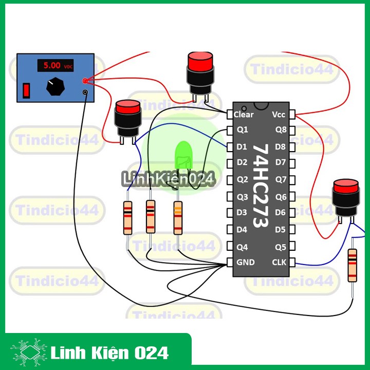 Ic chức năng 74HC273 20 chân