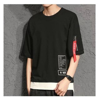 [Ảnh thật] Áo thun layer - áo thun tay lỡ cotton [ áo thun tay lỡ unisex nam nữ đều mặc được]