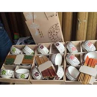 gia SỐC bộ bát nhật 6 bát 6 đũa