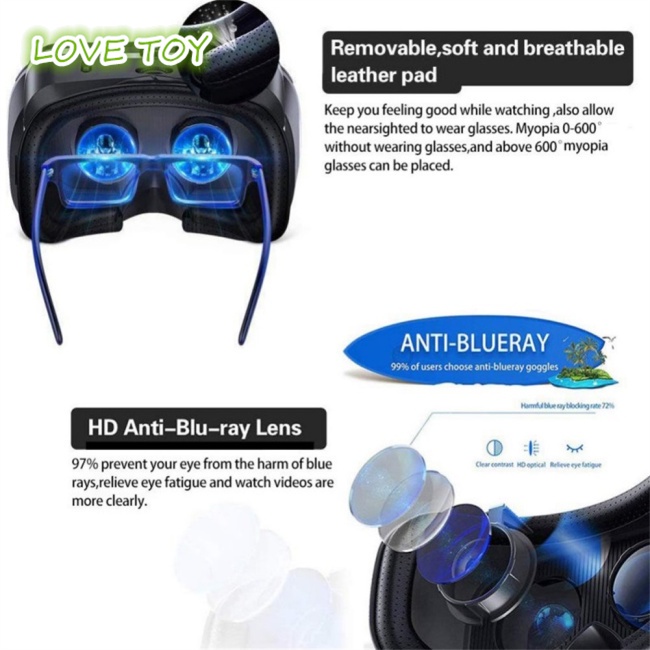 Kính Thực Tế Ảo Nkodok G02ED Shinecon Xoay 360 Độ Chuyên Dụng Cho Điện Thoại