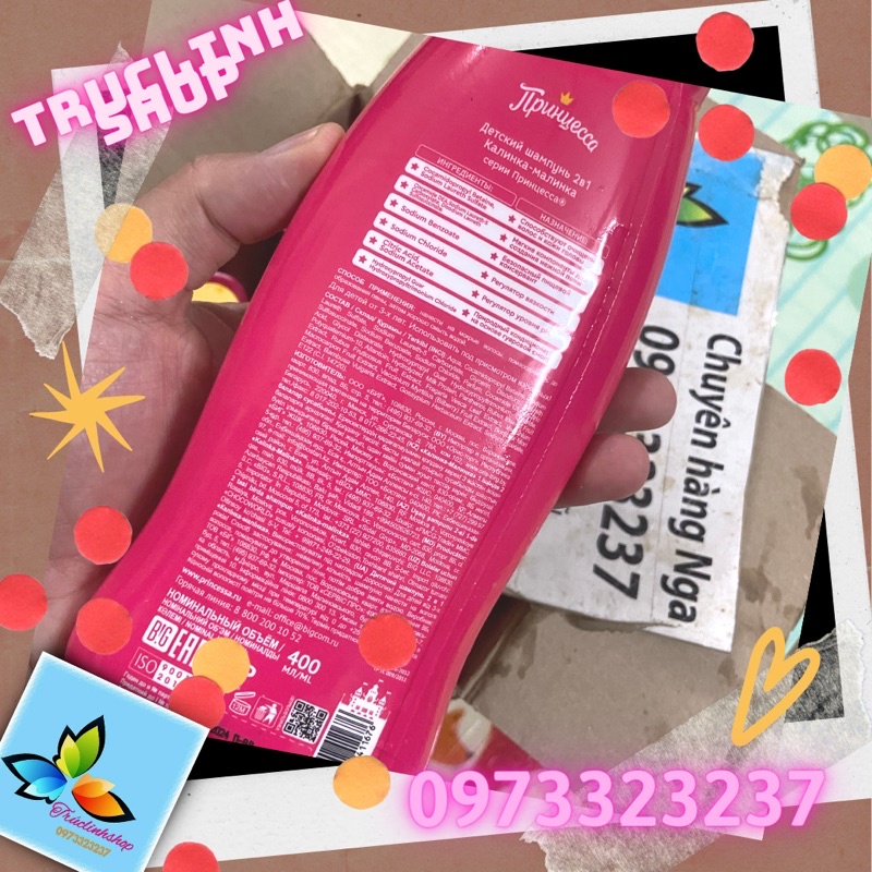 Sữa tắm và gội vị dâu công chúa elsa 400ml cho bé