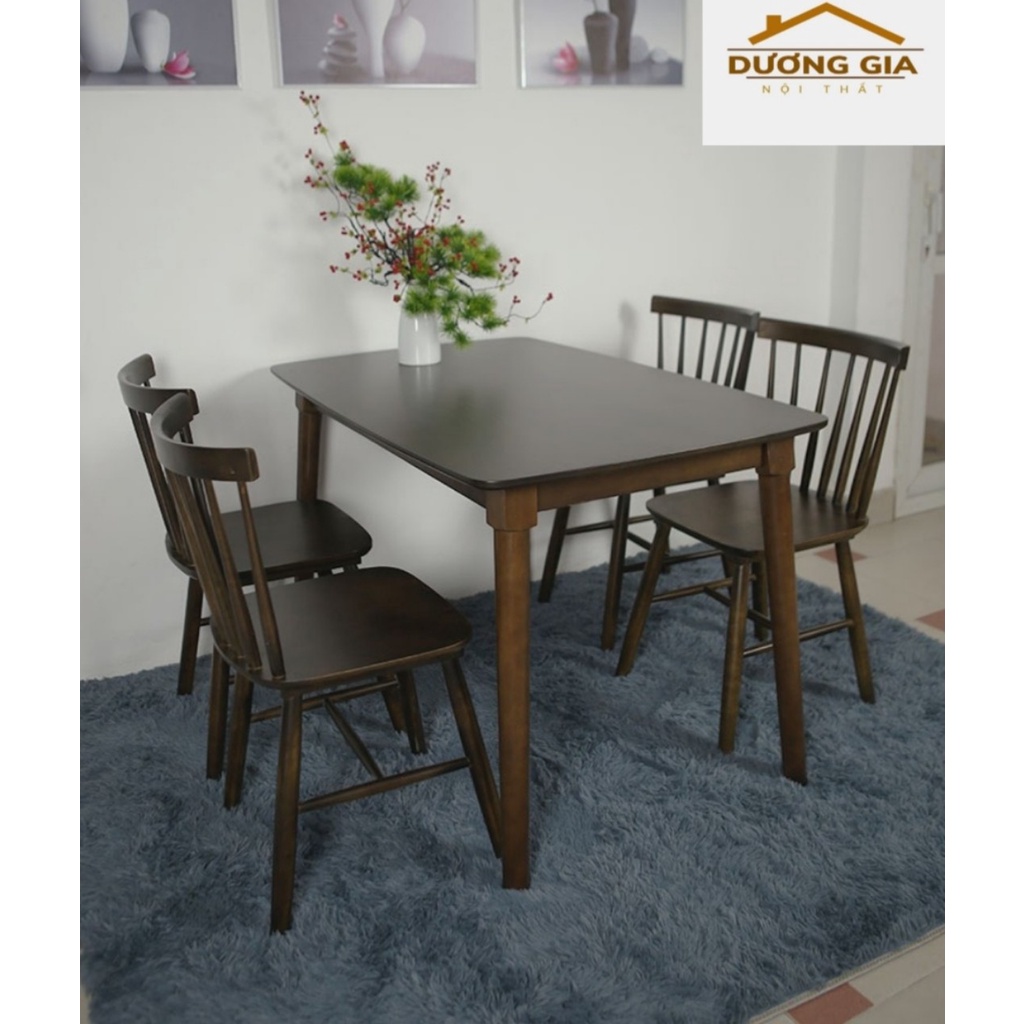 Bộ bàn ăn 4 ghế gỗ. miễn phí giao hàng HCM
