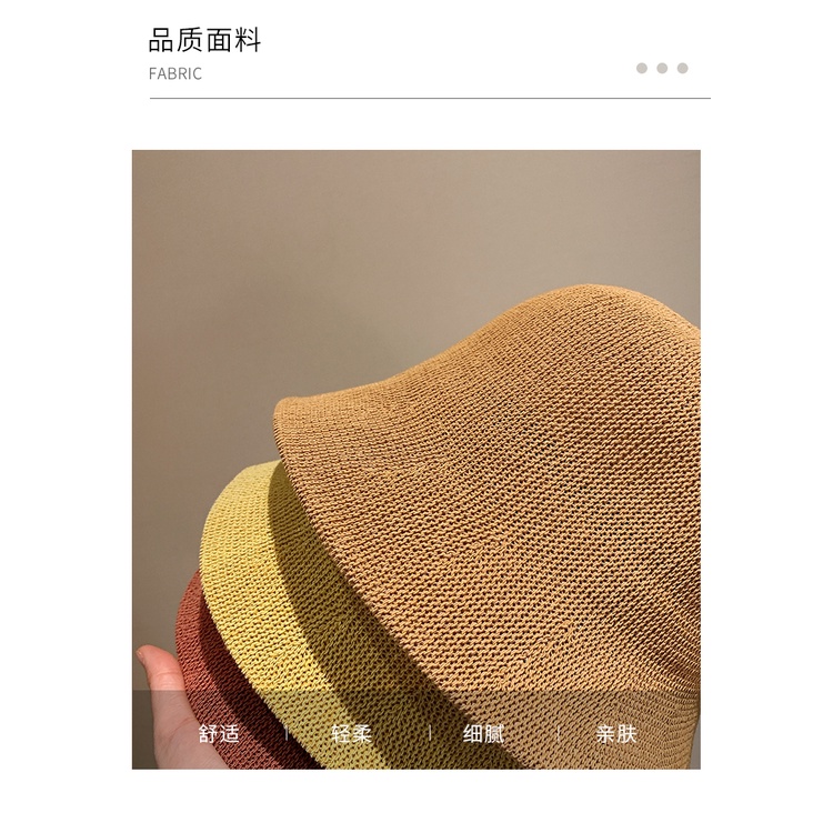 Nón Vành Tròn Đan Len Phong Cách Nhật Bản Thời Trang Cho Nữ