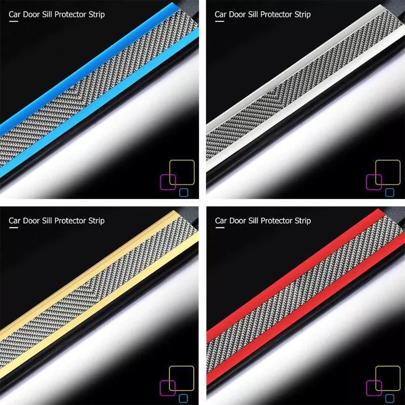 Sticker Sợi carbon 3D 5x100cm Dán Bảo Vệ Cạnh Cửa Xe Hơi