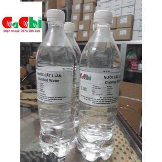 Nước cất 1 lần - chai 1 lít