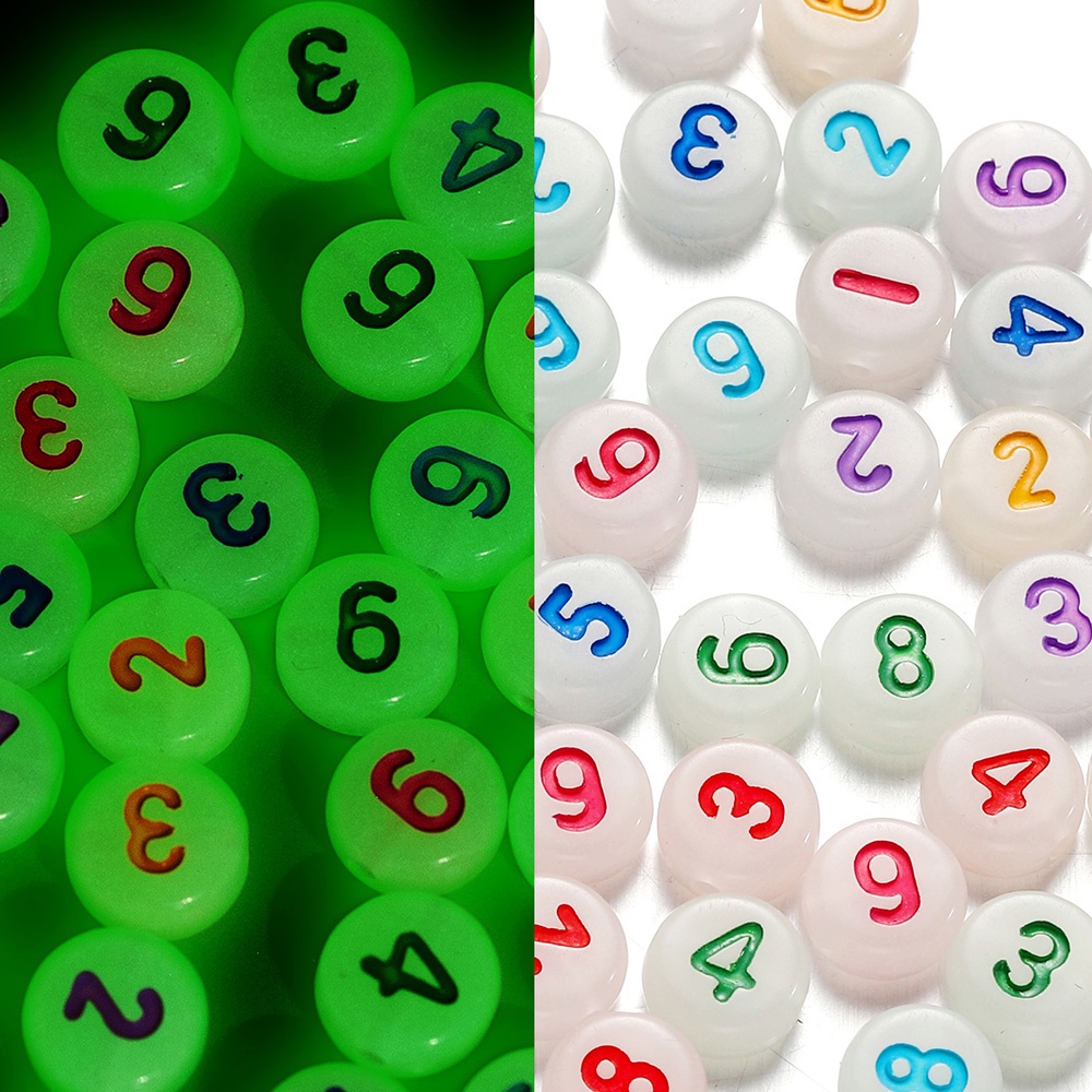 St.kunkka Bộ 100 HạT Xâu ChuỗI HìNh Chữ CáI 6.5mm NhiềU MàU SắC