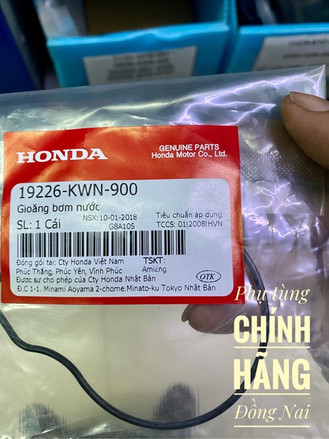 GIOANG BƠM NƯỚC-SIN BƠM NƯỚC ZIN PCX125cc, AIRBLADE/SH MODE/SH I/ LEAD 125cc CHÍNH HÃNG HONDA