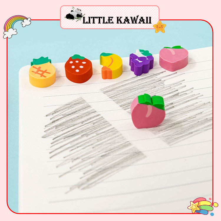 Hũ gôm/ tẩy bút chì siêu mini hình trái cây