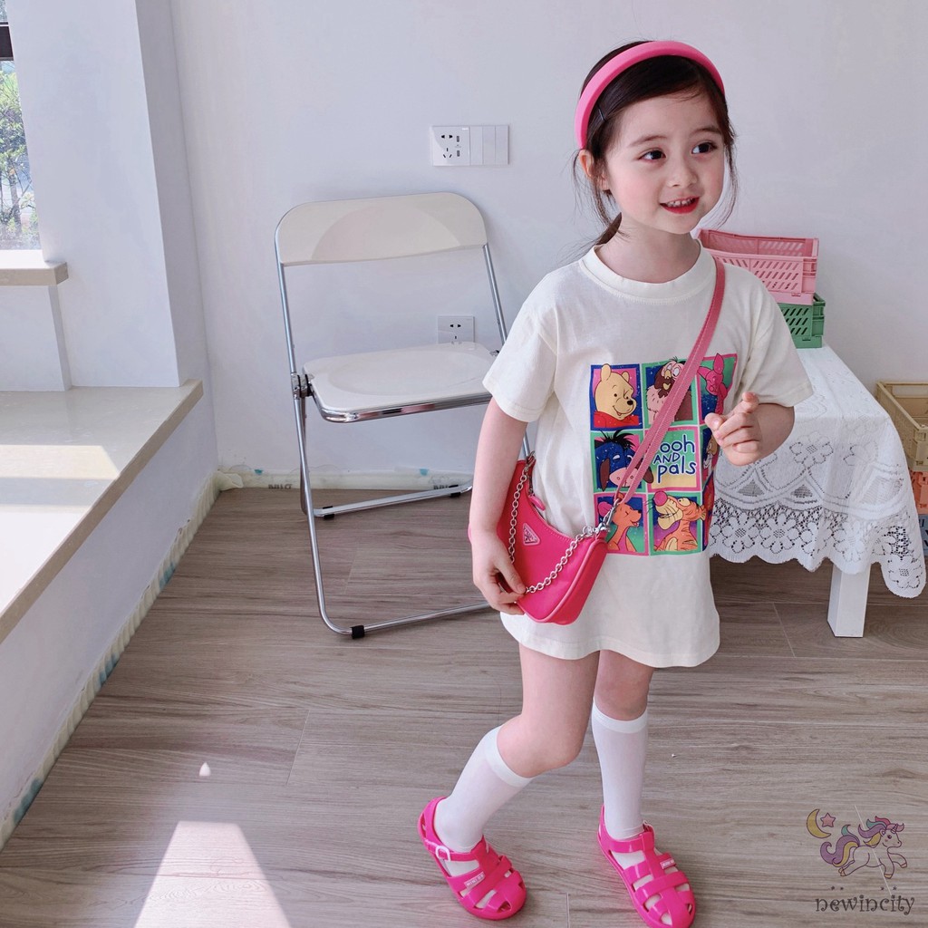 Váy In Họa Tiết Hoạt Hình Đáng Yêu Dành Cho Bé Gái