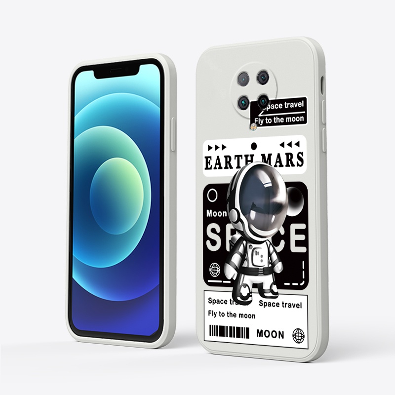 Ốp Lưng Phi Hành Gia Nhiều Mẫu Mã Cho Điện Thoại Xiaomi Redmi 9T K30 K40 K20 Pro Pocophone Poco F2 Phone Casing  Silicon Fashion Camera Lens Protector Full Cover simple Liquid silicone Cases