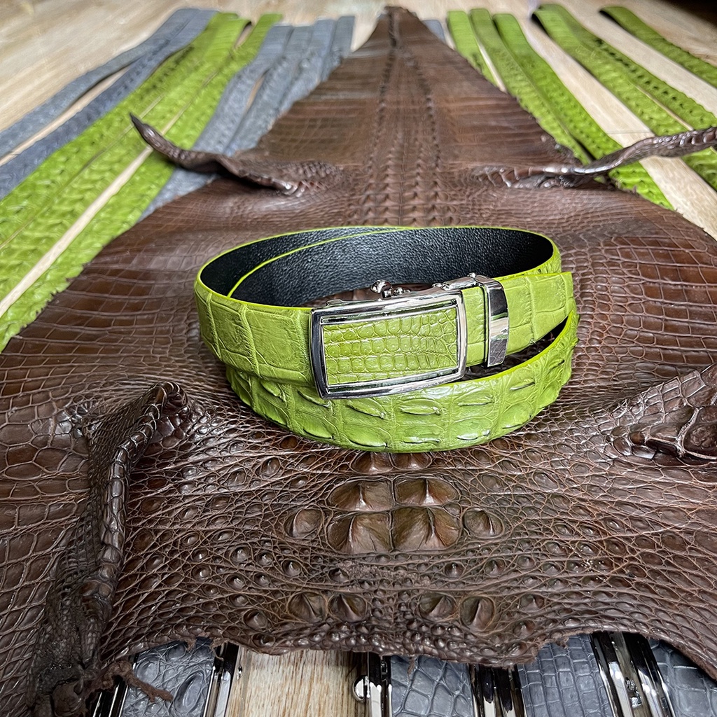 Thắt Lưng Da Cá Sấu Thật 100%, Loại Da Gai Liền Nguyên Con STM348 Size Rộng 3.4cm Và 3.8cm Đủ Màu Sắc Bảo Hành 2 Năm
