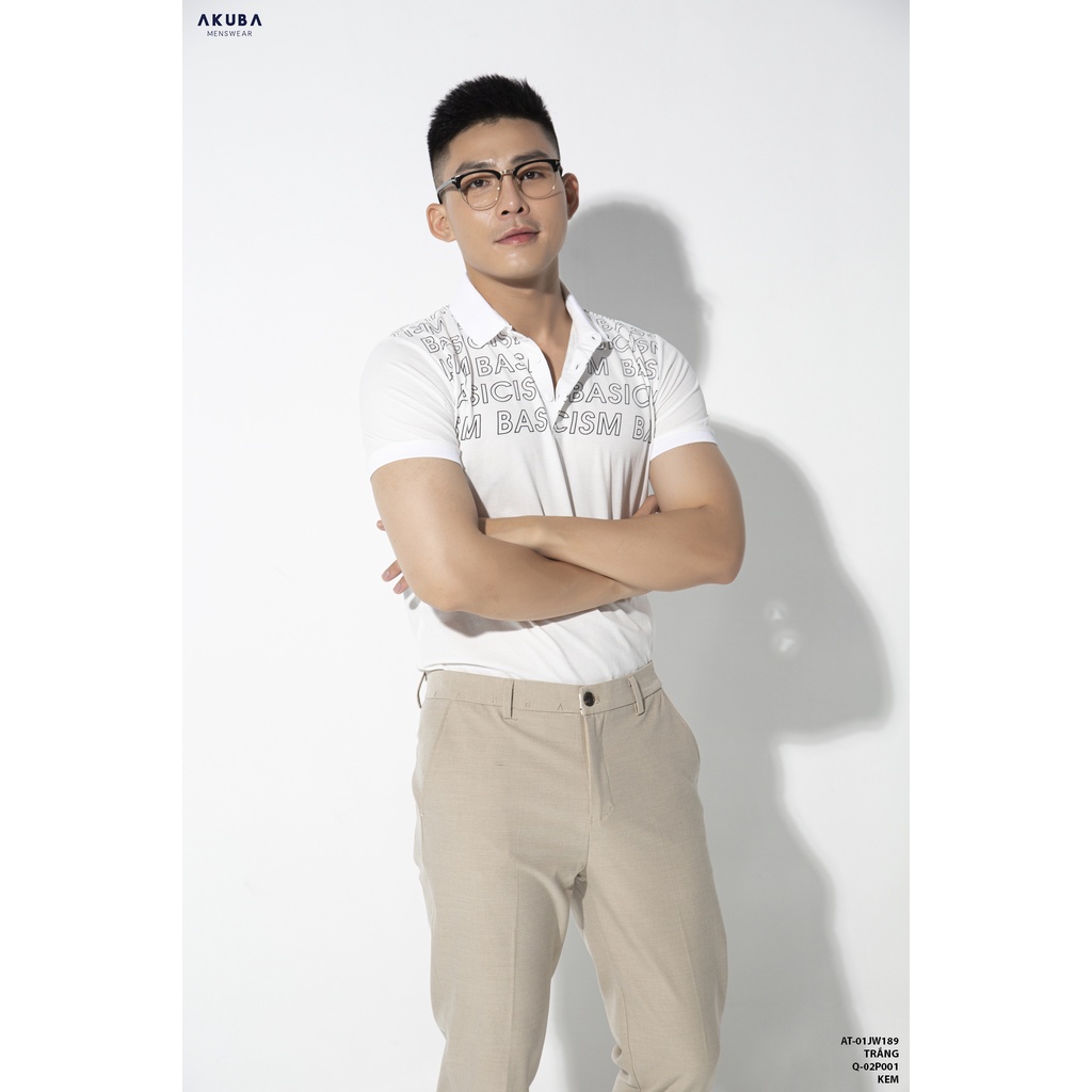 [TRỢ GIÁ] Áo thun polo nam AKUBA form slimfit ôm nhẹ, tôn dáng, chất liệu cotton, áo mềm nhẹ, thấm hút tốt 01JW189