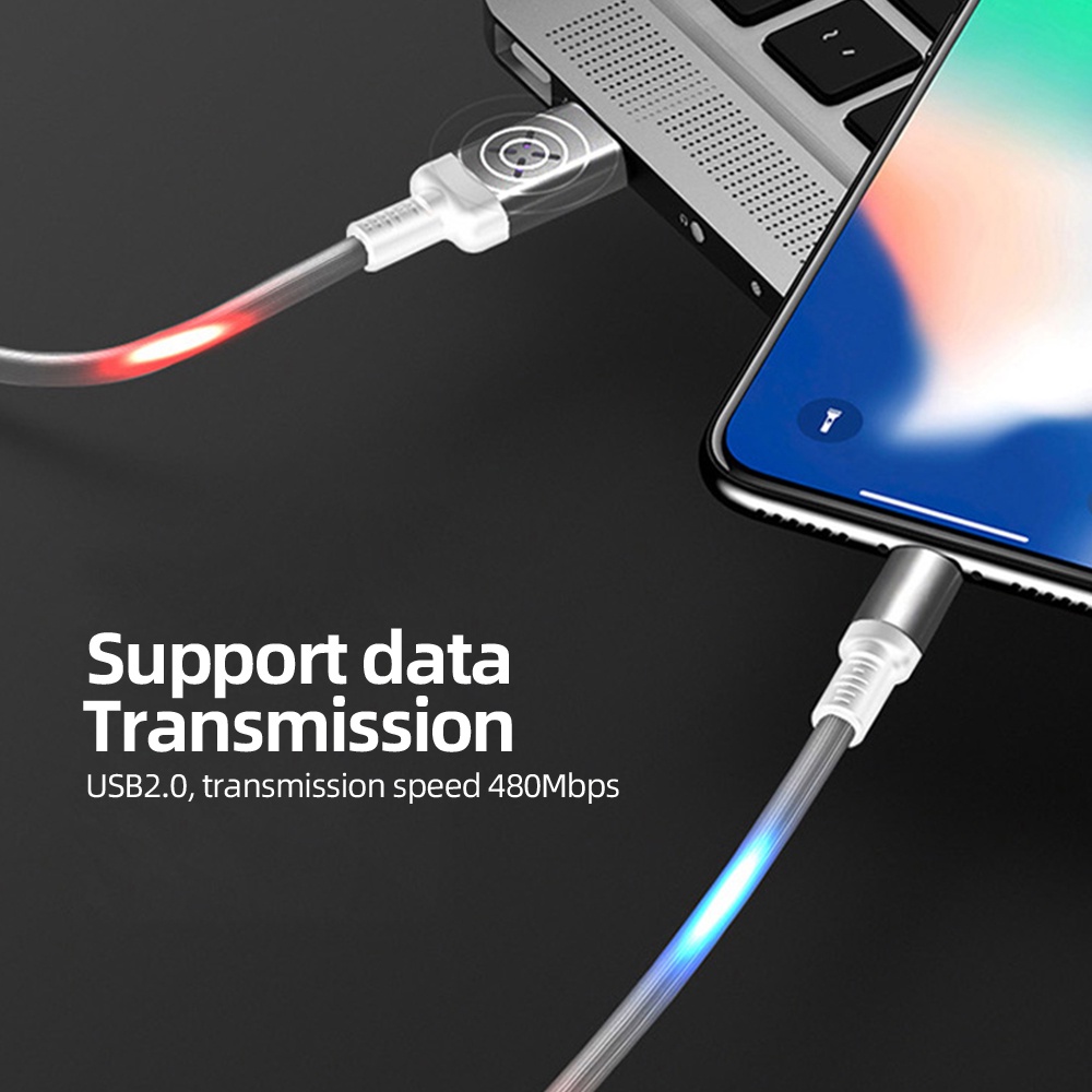 Dây Cáp Sạc Usb Type C Có Đèn Phát Sáng Điều Khiển Bằng Giọng Nói Cho Điện Thoại