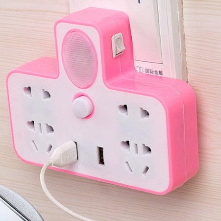 Ổ cắm điện đa năng kiêm đèn ngủ ✅ Cổng cắm usb tiện lợi ✅ Chống giật chống cháy nổ ✅ Phát sáng ✅ Ổ cắm 3 chấu