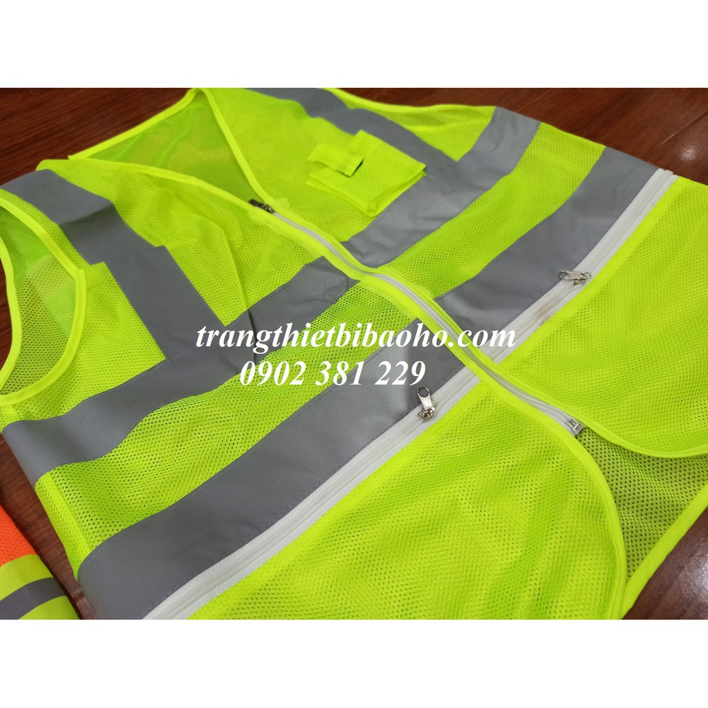 Áo ghi lê lưới phản quang 3 kéo khoác ngoài  - 4 màu lựa chọn