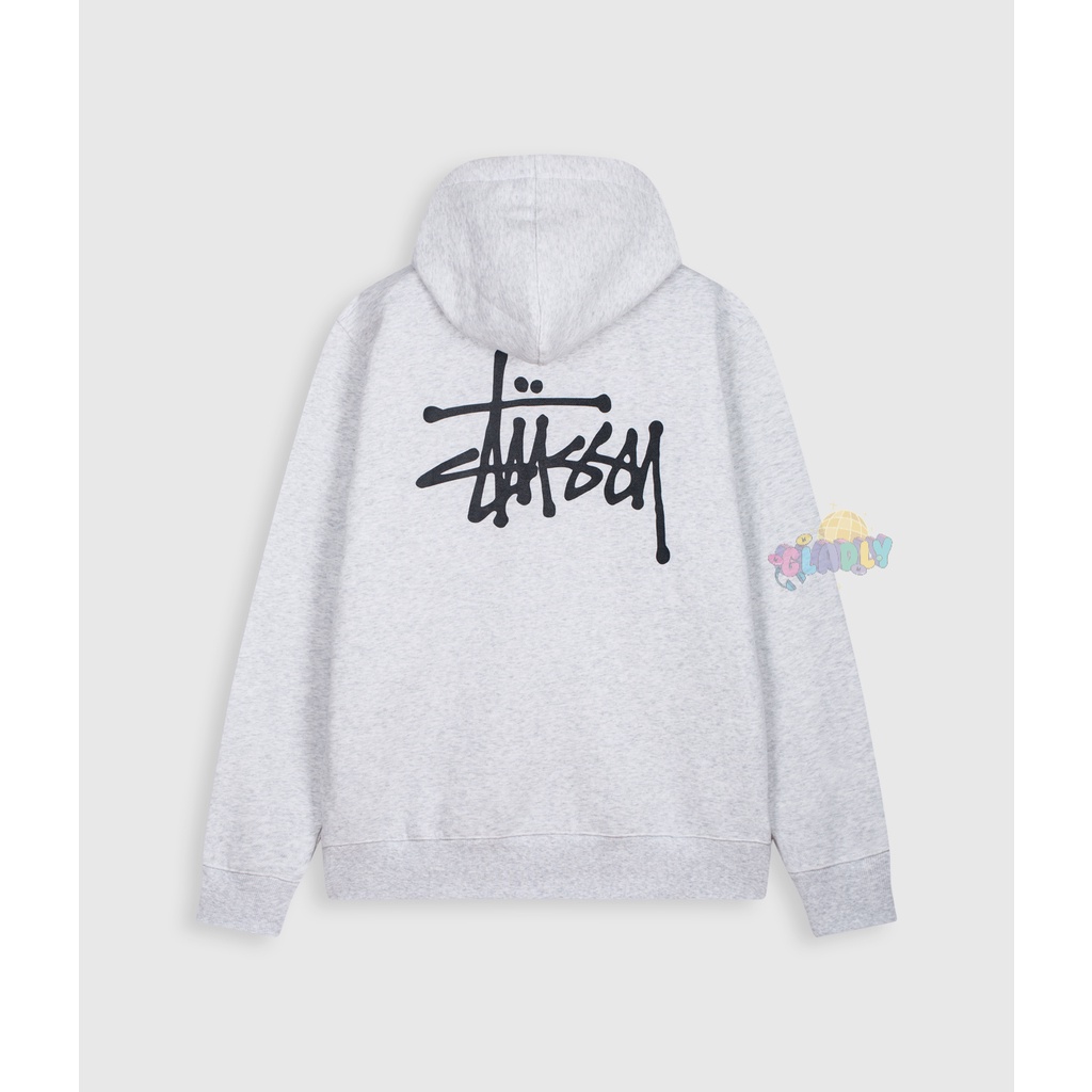 Áo khoác có khóa Stussy Basic Zip Hoodie Grey