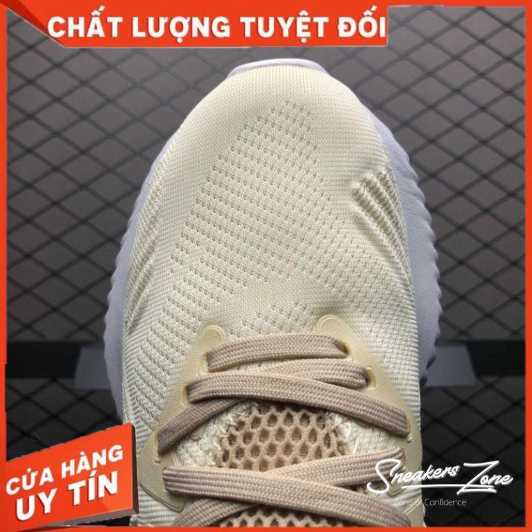 𝐓ế𝐭 (FREE SHIP + HỘP + QUÀ) Giày thể thao sneaker nam nữ ALPHABOUNCE Beyond 2018 Cream deep red Kem gót đỏ đậm