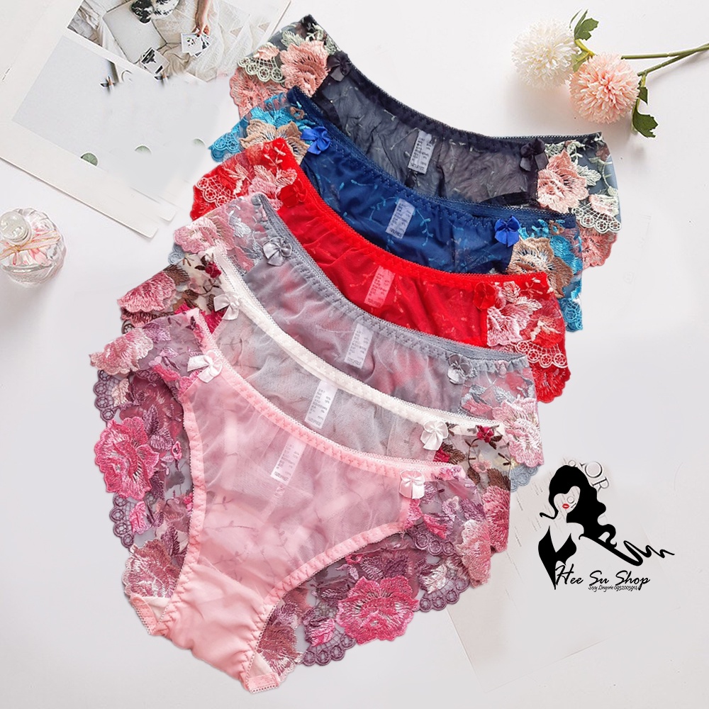 Quần Lót Nữ Ren Thêu Hoa Cao Cấp Sexy- Mã 1136- free size dưới 55kg