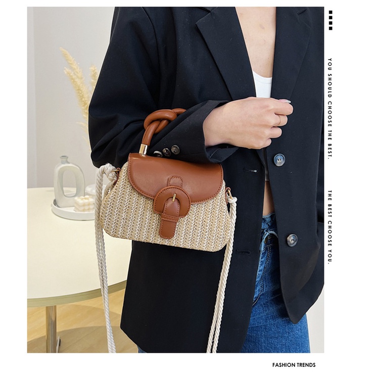 Túi cói Rơm Đan Thiết Kế Mới Mùa Hè 2022 Chất Lượng Cao Cho Nữ