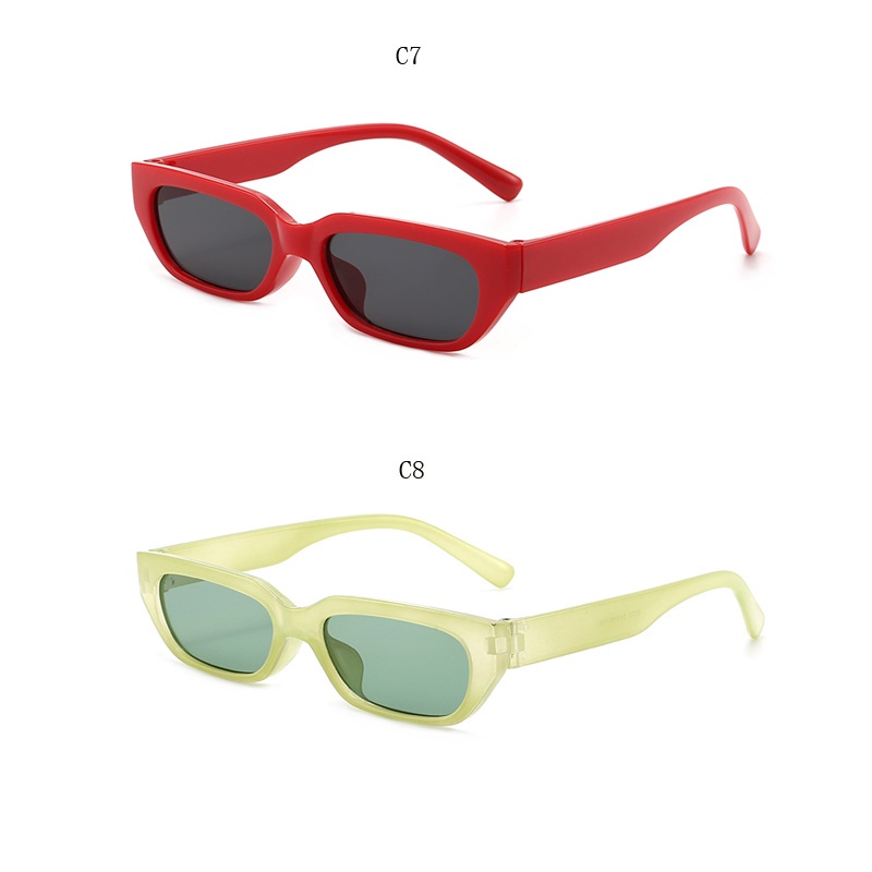 Kính Mát Hình Chữ Nhật Chống Tia UV400 Màu Sắc Ngọt Ngào Thời Trang Cho Nữ