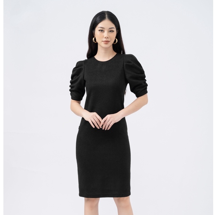 Đầm cotton nữ Fiona cổ tròn tay bồng F421234