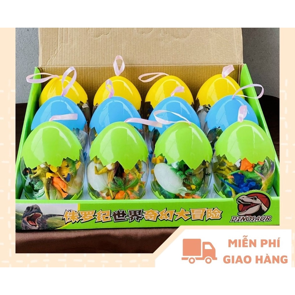 Đồ chơi trứng khủng long, chứa hơn 10 loại khủng long cho bé thoả sức khám phá