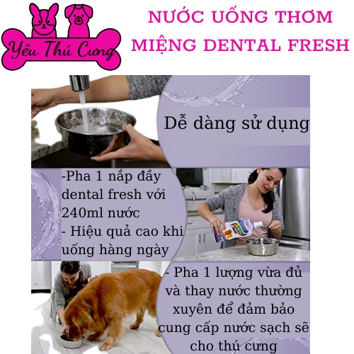 Nước vệ sinh răng miệng cho chó cưng Dental Fresh-YÊU THÚ CƯNG