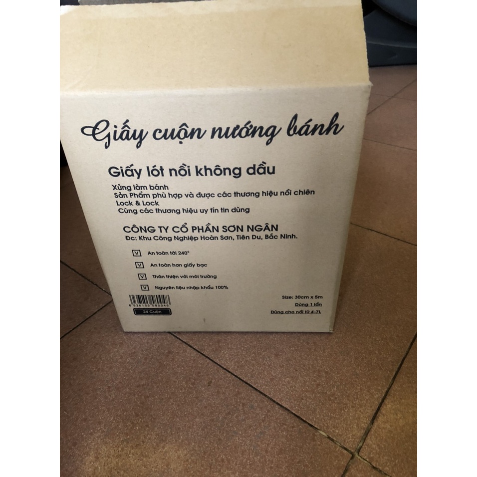 Giấy Nến Nướng Bánh Chống Dính Cuộn 5m BAKING PAPER Giấy Màu Trắng