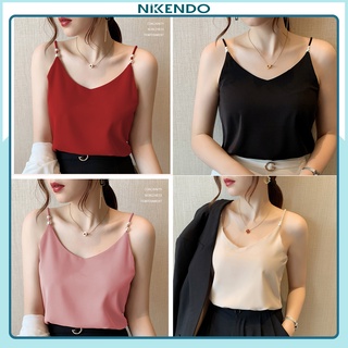 Áo 2 dây Lụa Satin Đính Hạt Cườm Nikendo NT1