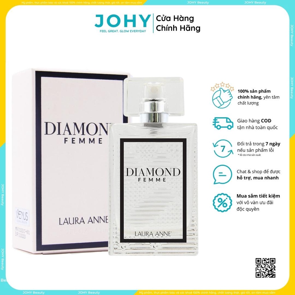 Nước Hoa Nữ Laura Anne Diamond Femme White Perfume 45ml - JOHY