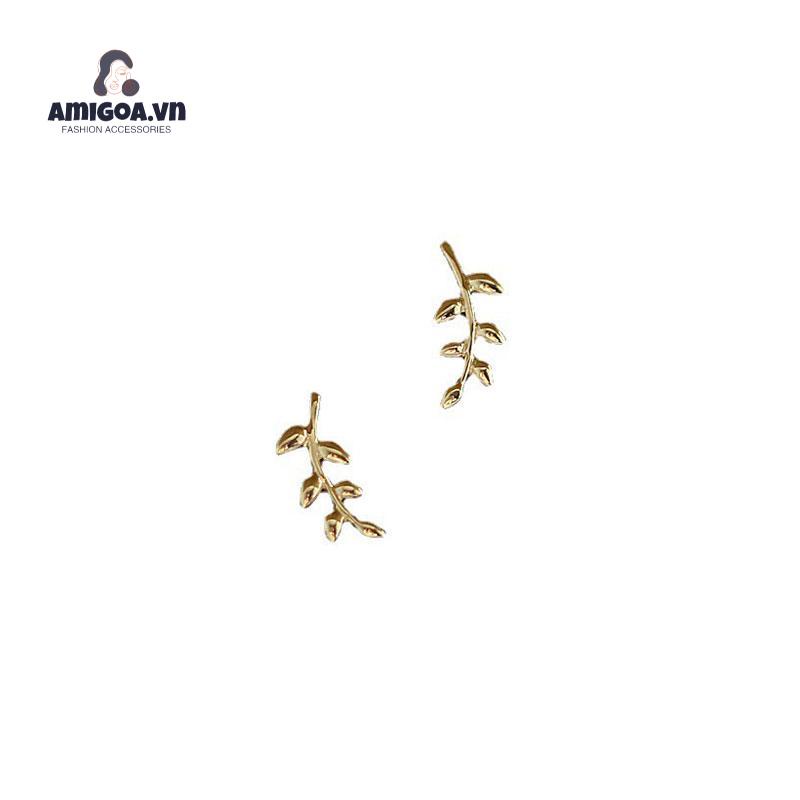 Bông Tai Mạ Bạc Hình Chiếc Lá Xinh Xắn Thời Trang Cho Nữ