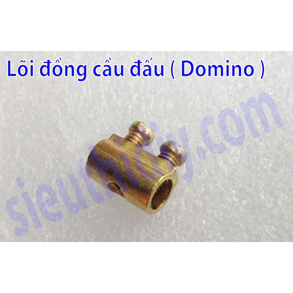 Cầu đấu dây vặn vít 20A-30A thanh 12 khớp đồng nhựa trắng đục