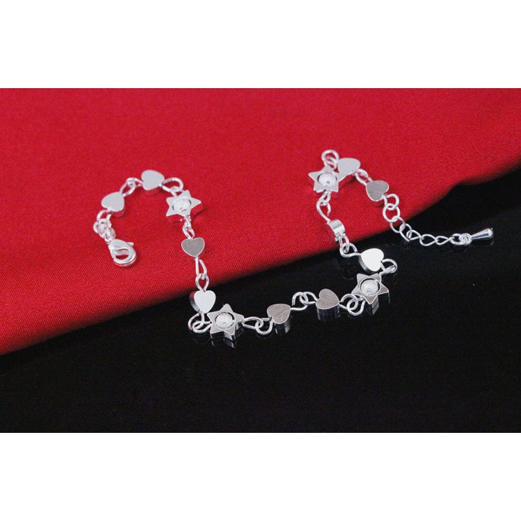 [Mã FAMAYFA giảm 10K đơn 50K] Lắc tay Ngôi sao quả cầu trái tim xi bạc S925 xinh xắn | BigBuy360 - bigbuy360.vn