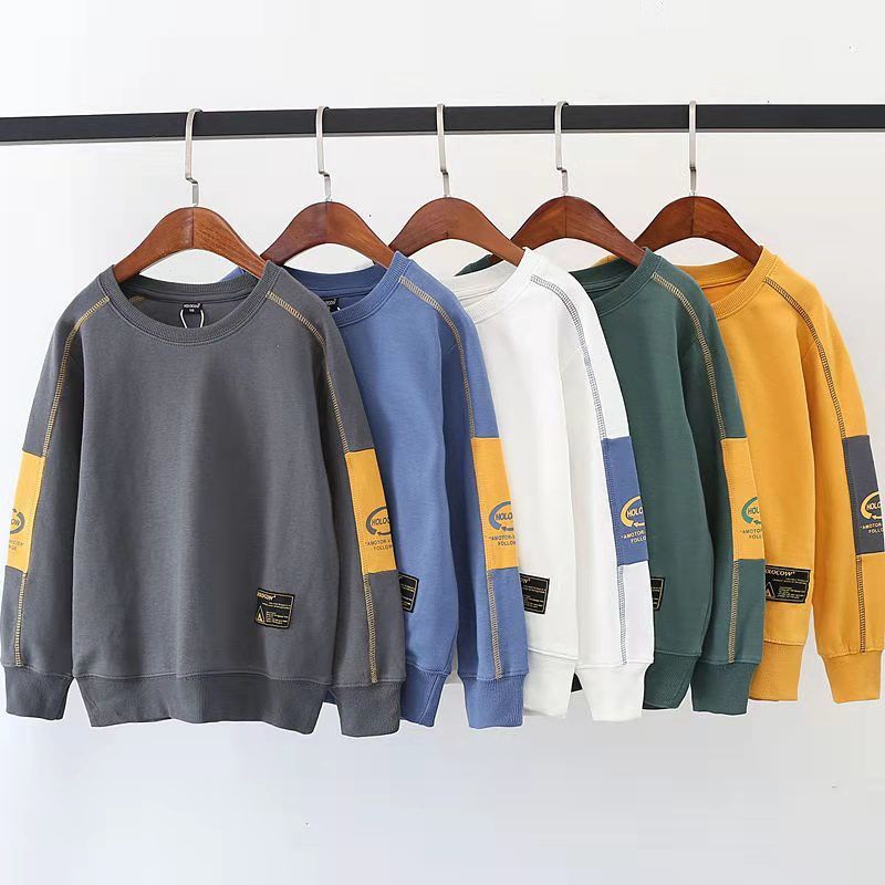 Áo Thun Cotton Cổ Tròn Thời Trang Xuân Thu Năm 2021 Cho Bé Trai