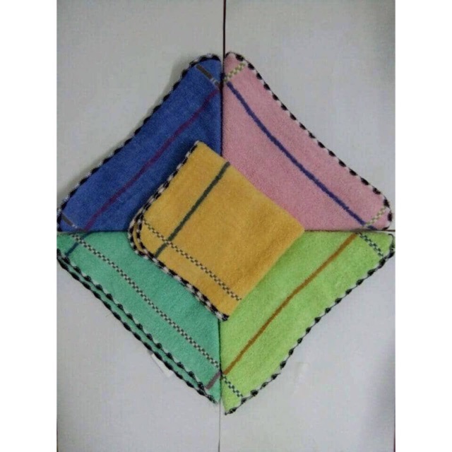 Khăn mặt cho bé siêu mềm mịn thêu gấu dễ thương 100% cotton kt 25x25 cm