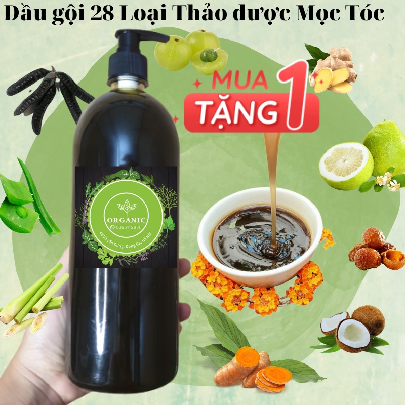- Dầu Gội Thảo Dược Organic - Mọc Tóc - Chống Rụng Tóc - Phục Hồi Tóc Hư Tổn
