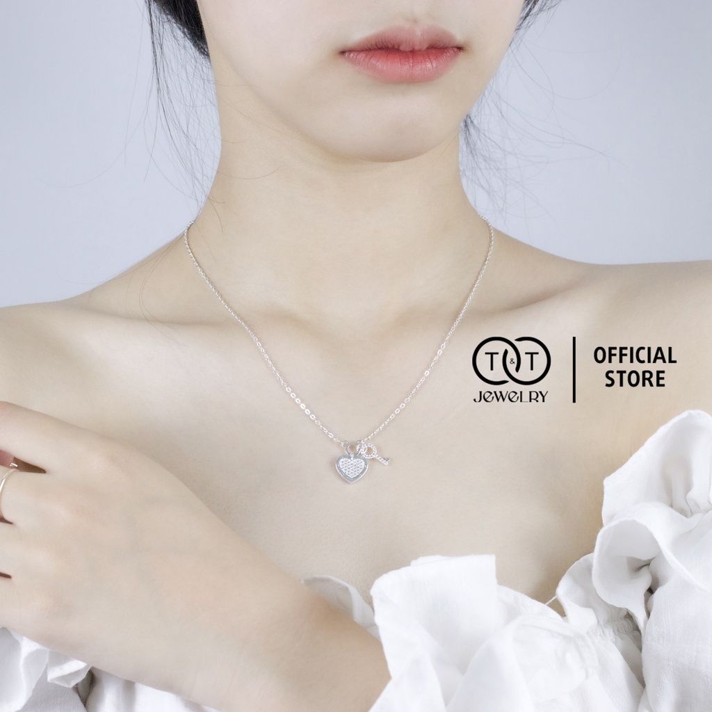 Dây chuyền Bạc Key Of Heart cá tính T&amp;T Jewelry chất liệu Bạc Ý cao cấp DC021