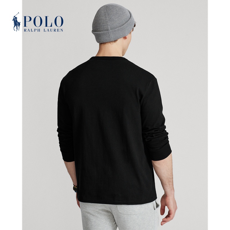 Áo thun dệt kim POLO RALPH LAUREN tay dài thiết kế đơn giản thời trang RL1377