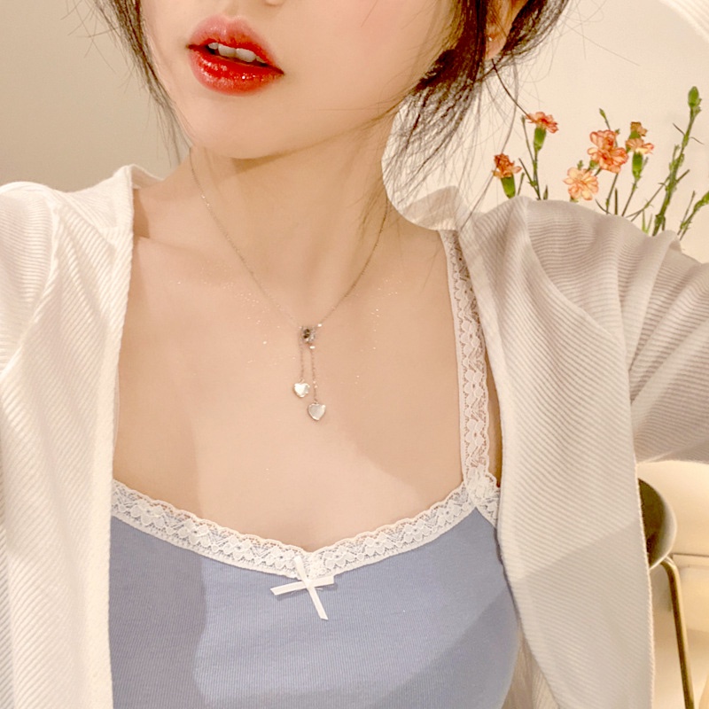 Vòng cổ Hình Trái Tim Màu Kẹo Phong Cách Thời Trang Sang Trọng Dành Cho Nữ