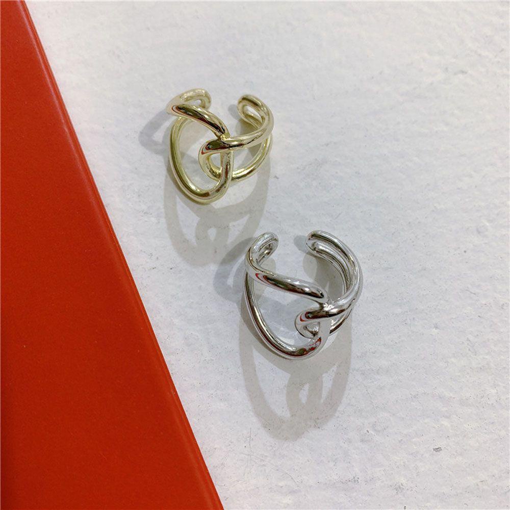 Nhẫn Kim Loại Thiết Kế Xoắn Độc Đáo Thời Trang