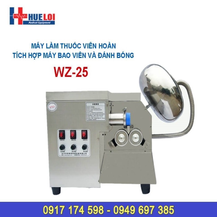 MÁY LÀM THUỐC VIÊN HOÀN KẾT HỢP BAO VIÊN VÀ ĐÁNH BÓNG