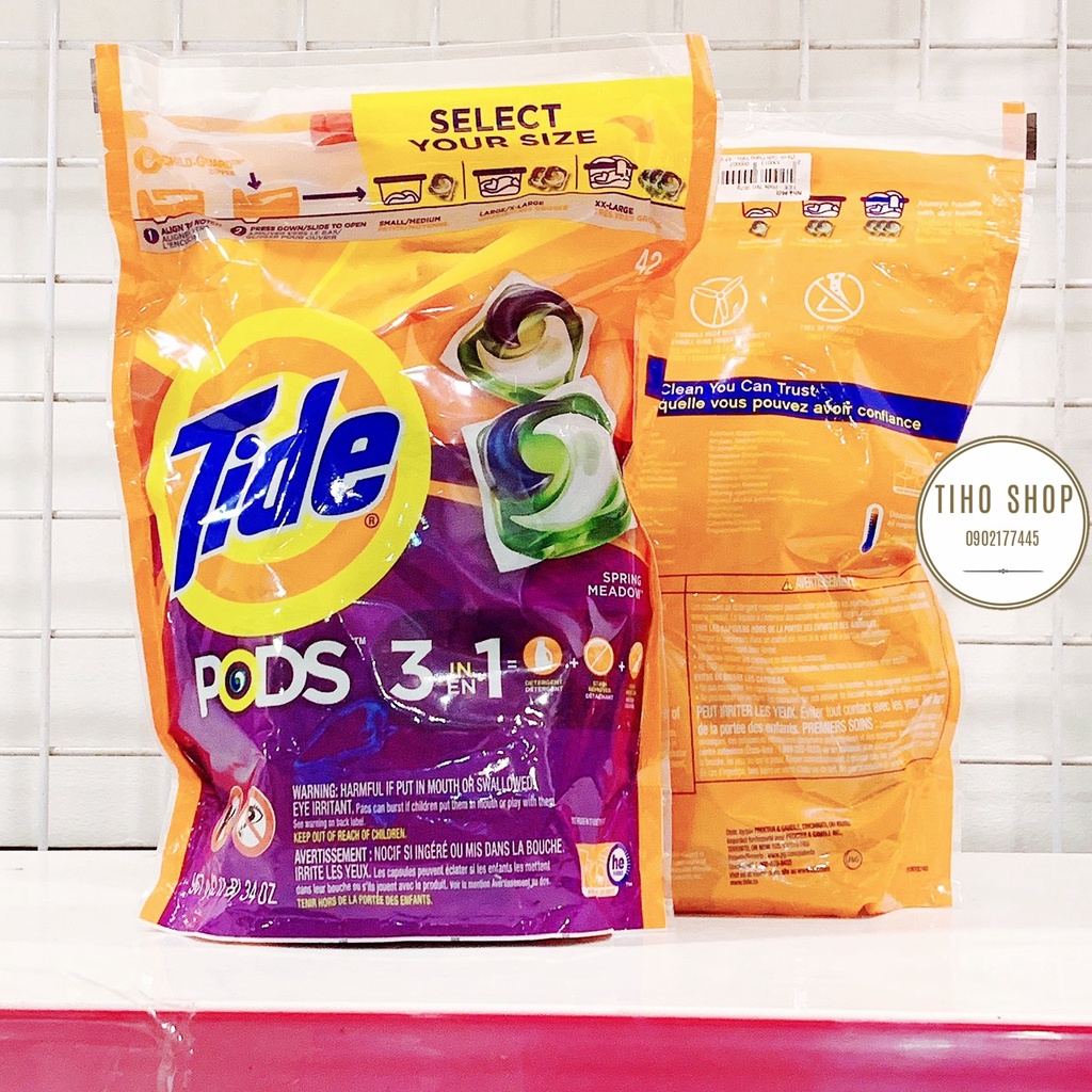 Viên Giặt Tide Pods 3 in 1 gói 42 Viên của Mỹ