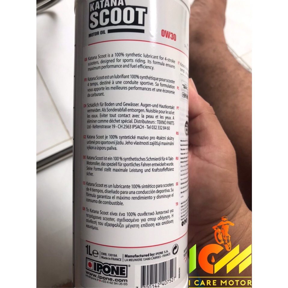 Nhớt tay ga tổng hợp scooter 4T IPONE KATANA SCOOT 0W30